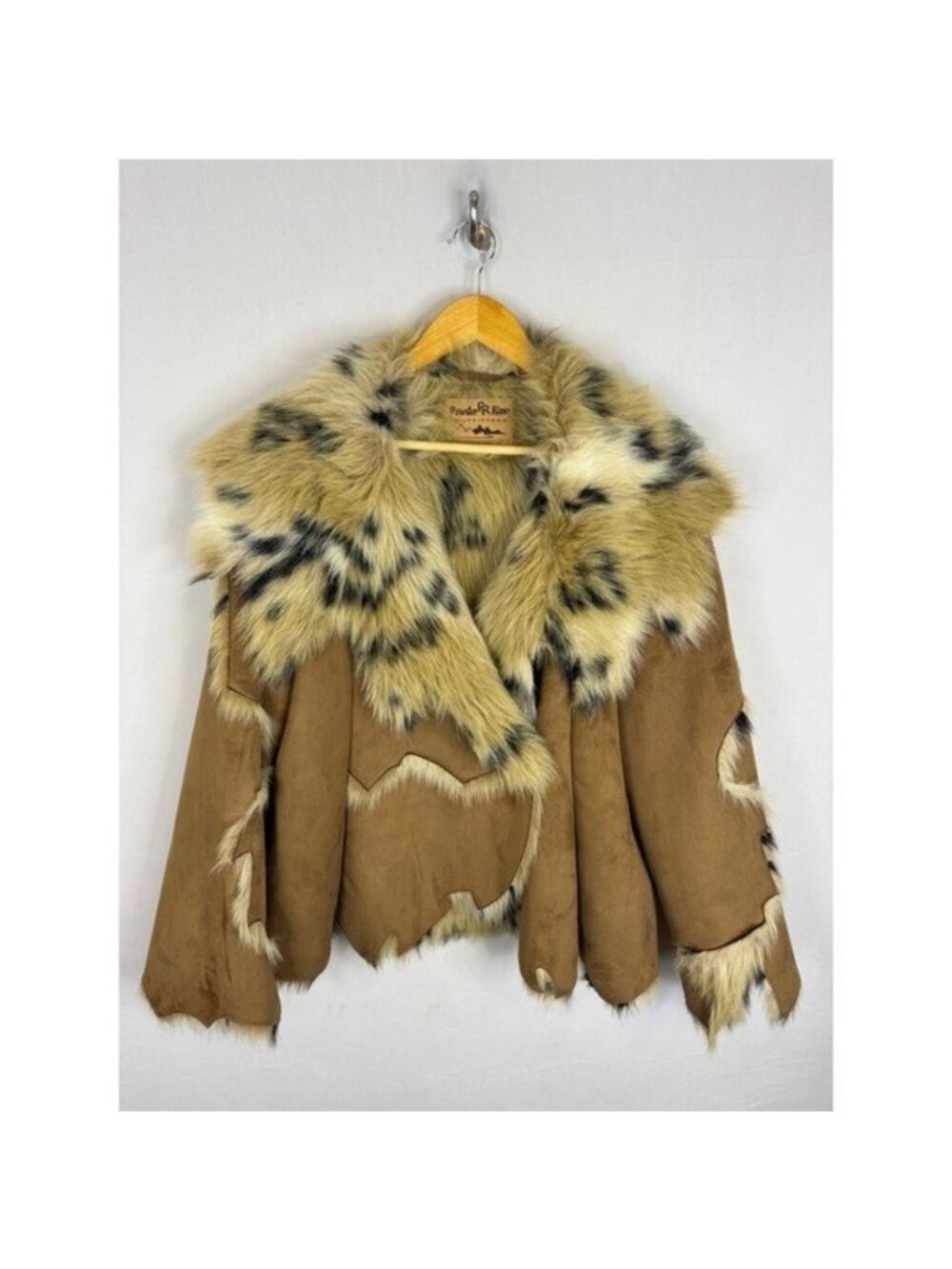 Powder River Outfitters Panhandle Slim Faux Suede Fur Trim Western Jacket XL